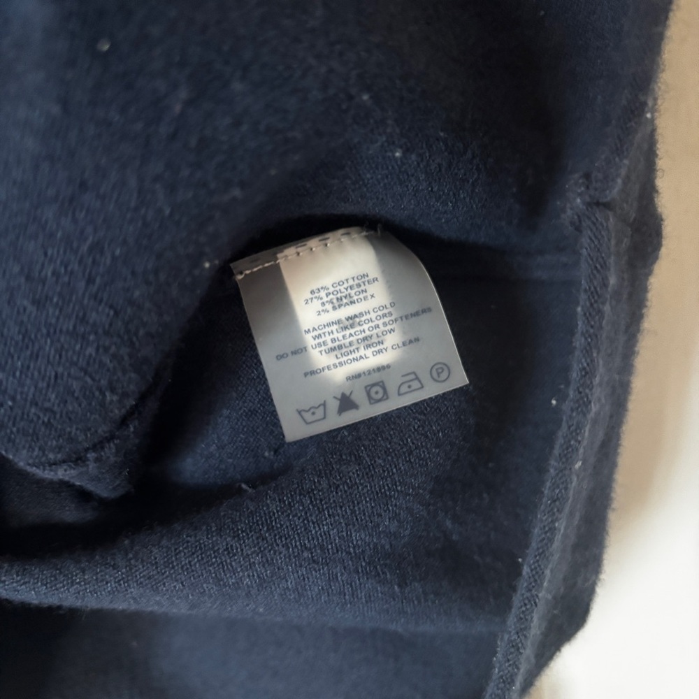 Title Nine V-Neck Knotted Sweater in Navy size M EUC - Picture 6 of 8